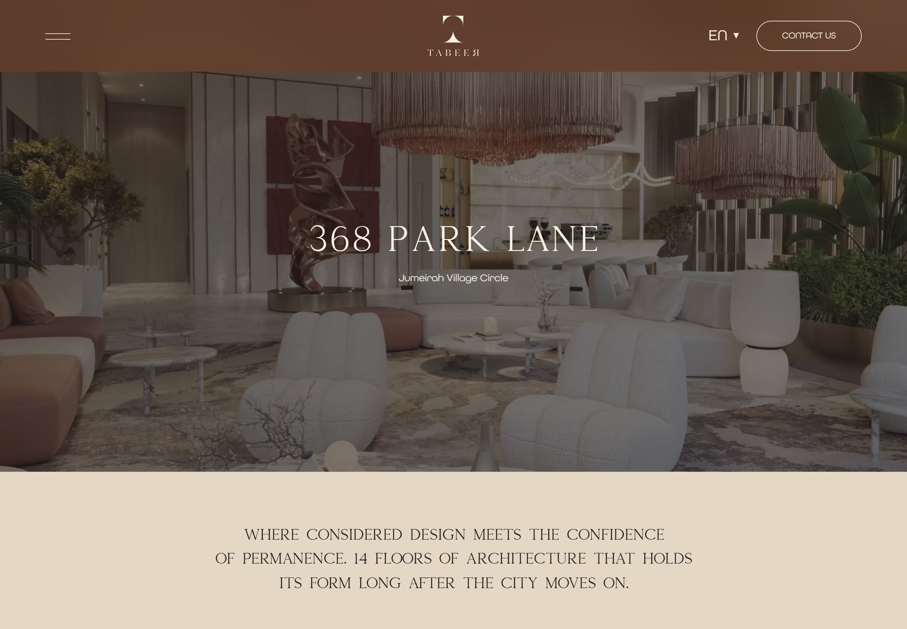 Tabeer — desktop screenshot of 368 Park Lane - Tabeer